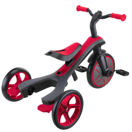 Triciclo Evolutivo 4 in 1 Maniglia Regolabile Balance Bike Rosso
