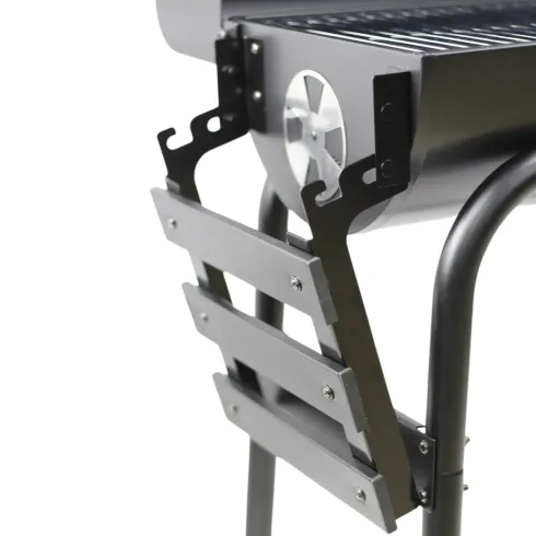 Barbecue a Carbone con Affumicatore e Griglia Inox con Coperchio