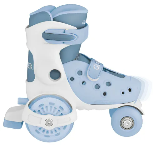 Pattini per Bambini 4 Ruote Regolabili Blu Cenere Taglia 26-29