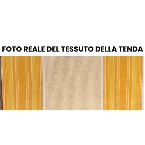 Tenda da Sole Riga Gialla 400x250 Bracci Retrattili a Barra Quadra
