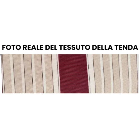 Tenda da Sole 400x300 Riga Rossa a Caduta Cassonata con Bracci