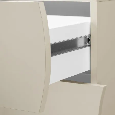 Cassettiera 6 Cassetti in Legno Beige Cachemire per Camera Ingresso