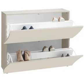 Scarpiera Salvaspazio 2 Ante a Ribalta Legno Beige Cachemire Ingresso 2