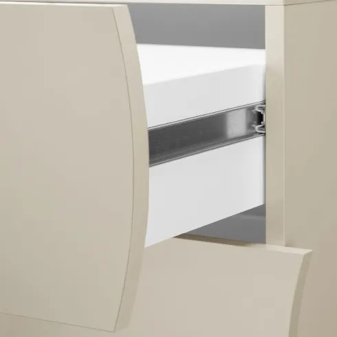 Mobile Multiuso 2 Ante 4 Cassetti Beige Cachemire Madia Salvaspazio