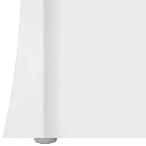 Comodino con 2 Cassetti in Legno Bianco Lucido Camera da Letto