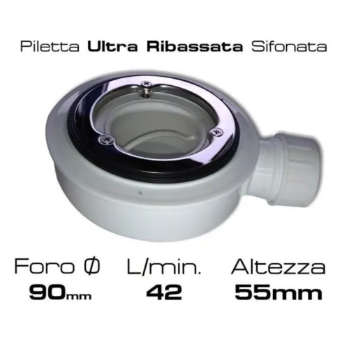 Piatto Doccia Slim Effetto Pietra Filo Pavimento Tagliabile Angolare Marmoresina