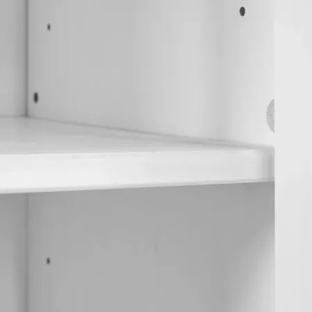 Libreria Soggiorno Camera Mobile 82 cm in Legno MDF Bianco 6 Ripiani