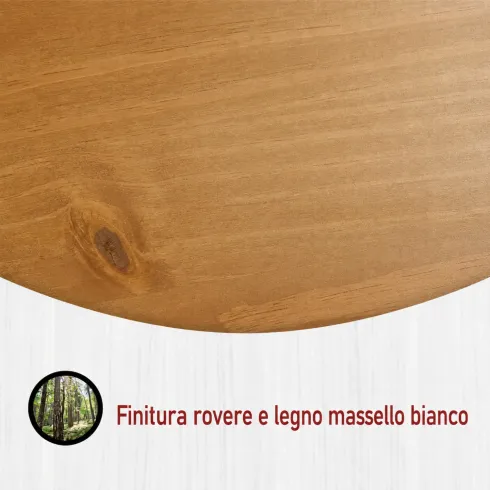 Scrivania in Legno Massello Bianco Rovere Cassetto Anta Camera Studio