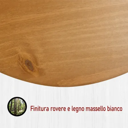 Vetrina Credenza da Salotto con 2 Ante in Legno Massello Bianco Rovere
