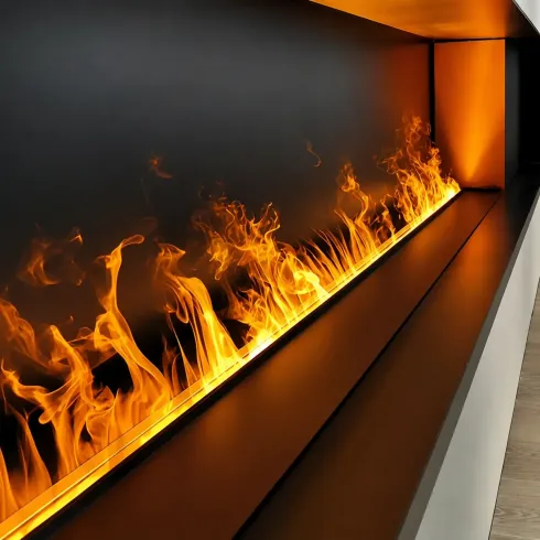 Camino a Vapore Acqueo 3D da Incasso 100 cm con App LED 7 Colori