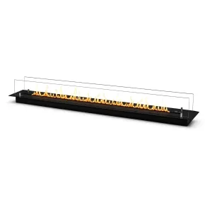 Bruciatore da Incasso 4 kW per Biocamino Nero 150cm da Interno Esterno