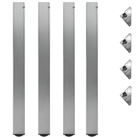 Tavolo Rotondo da Pranzo 120x120 cm Bianco Gambe Alluminio Regolabili