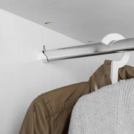 Armadio Camera da Letto 3 Ante con Specchio in Legno Bianco Rovere