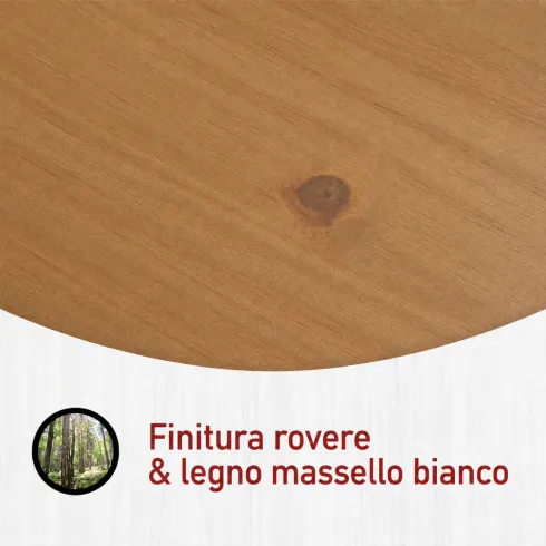 Armadio Camera da Letto 3 Ante con Specchio in Legno Bianco Rovere