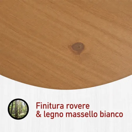 Armadio Camera da Letto 4 Ante Specchi 4 Cassetti Legno Bianco Rovere