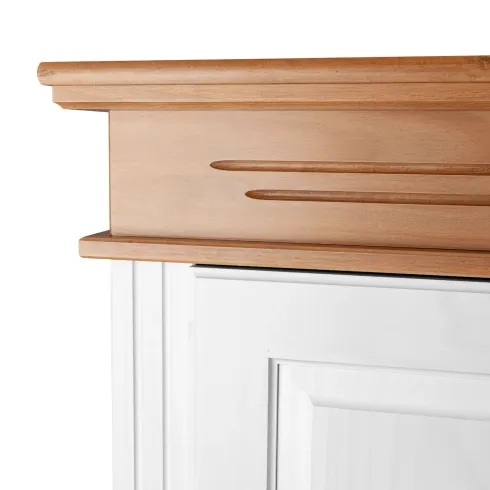 Armadio a 2 Ante con 2 Cassetti Camera da Letto in Legno Bianco Rovere