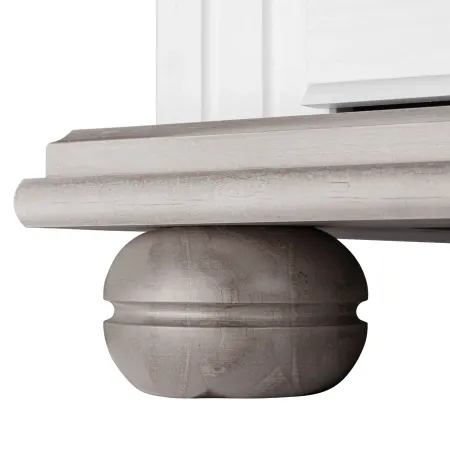Armadio Camera da Letto 3 Ante con Specchio in Legno Bianco Grigio