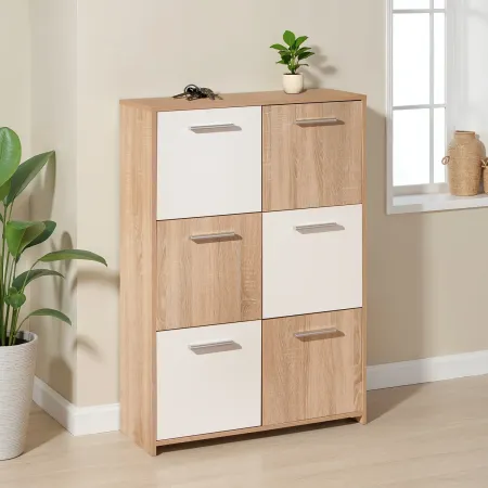 Credenza Buffet Moderna Bianco Rovere Sonoma Mobile Dispensa Soggiorno Salotto