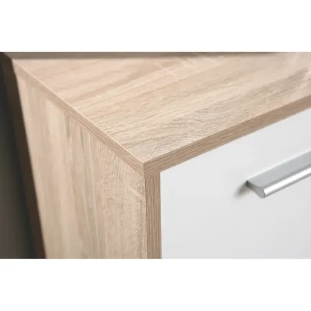 Mobile Bianco Rovere 3 Ante 2 Cassetti Credenza Buffet Moderna Dispensa Salotto | BricoShop24