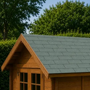 Tegole Canadesi Verde Bituminose con Graniglia 3m2 Casetta da Giardino 2