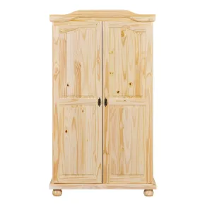 Armadio 2 Ante in Legno Massello Appendiabiti Camera da Letto Cabina Guardaroba | BricoShop24 2