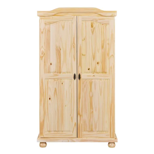 Armadio 2 Ante in Legno Massello Appendiabiti Camera da Letto Cabina Guardaroba | BricoShop24