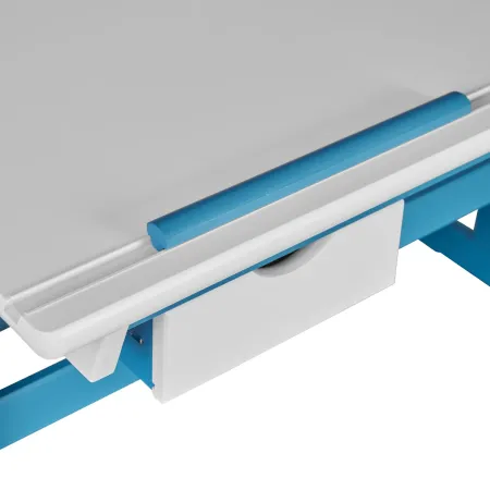 Scrivania per Bambini Regolabile con Cassetto in Legno Bianco Blu