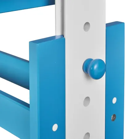Scrivania per Bambini Regolabile con Cassetto in Legno Bianco Blu
