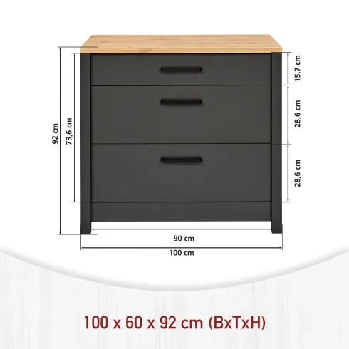 Cucina Modulare Sottolavello Mobile Pensile Colonna Antracite Rovere