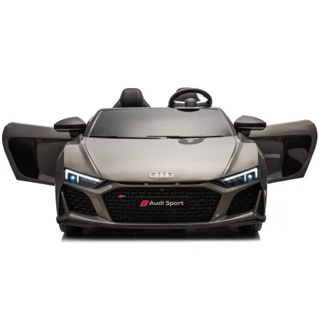 Auto Elettrica per Bambini Audi R8 Big 24V Grigio con Sedile in Pelle