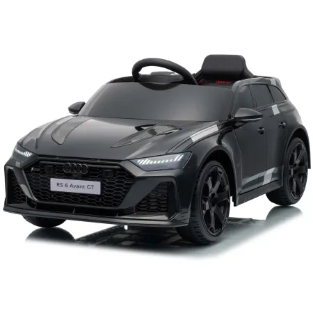 Auto Elettrica Bambini Audi RS6 GT Nero 12V con LED Radiocomando