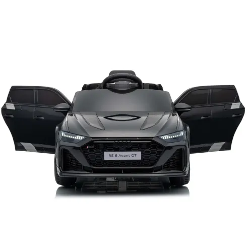 Auto Elettrica Bambini Audi RS6 GT Nero 12V con LED Radiocomando
