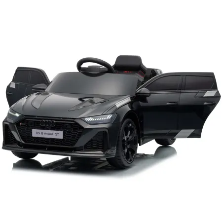 Auto Elettrica Bambini Audi RS6 GT Nero 12V con LED Radiocomando