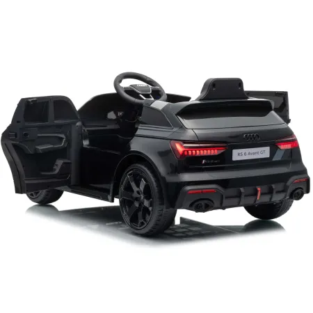 Auto Elettrica Bambini Audi RS6 GT Nero 12V con LED Radiocomando