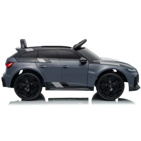 Auto Elettrica Bambini Audi RS6 GT Grigio 12V con LED Radiocomando
