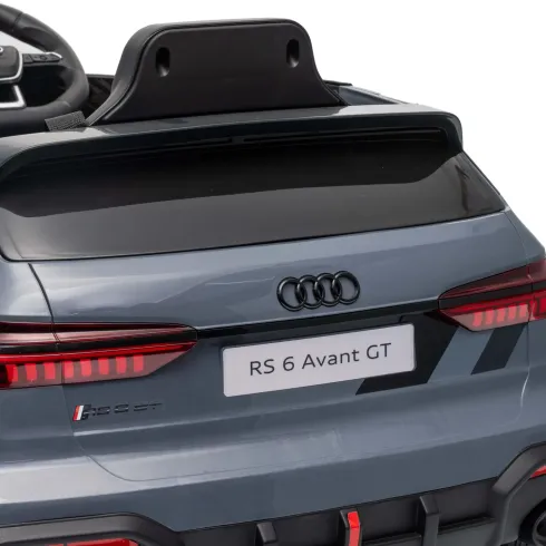 Auto Elettrica Bambini Audi RS6 GT Grigio 12V con LED Radiocomando