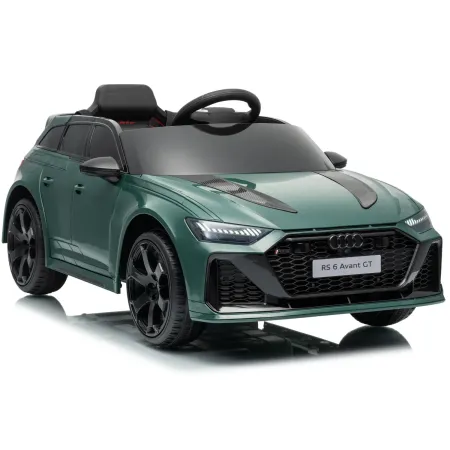 Auto Elettrica Bambini Audi RS6 GT Verde 12V con LED Radiocomando
