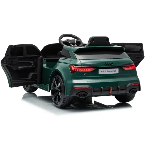 Auto Elettrica Bambini Audi RS6 GT Verde 12V con LED Radiocomando