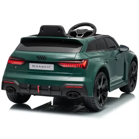 Auto Elettrica Bambini Audi RS6 GT Verde 12V con LED Radiocomando