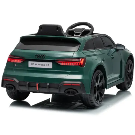 Auto Elettrica Bambini Audi RS6 GT Verde 12V con LED Radiocomando