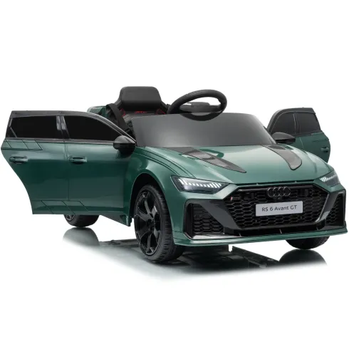 Auto Elettrica Bambini Audi RS6 GT Verde 12V con LED Radiocomando