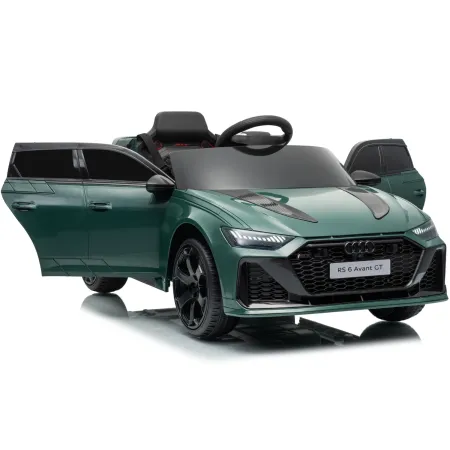 Auto Elettrica Bambini Audi RS6 GT Verde 12V con LED Radiocomando