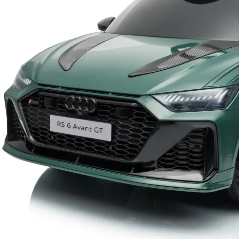 Auto Elettrica Bambini Audi RS6 GT Verde 12V con LED Radiocomando