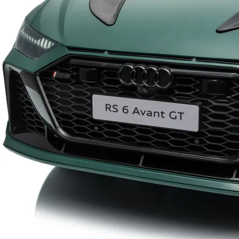 Auto Elettrica Bambini Audi RS6 GT Verde 12V con LED Radiocomando