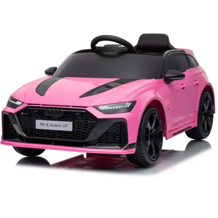 Auto Elettrica Bambini Audi RS6 GT Rosa 12V con LED Radiocomando