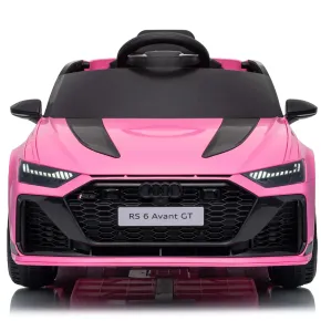 Auto Elettrica Bambini Audi RS6 GT Rosa 12V con LED Radiocomando 2
