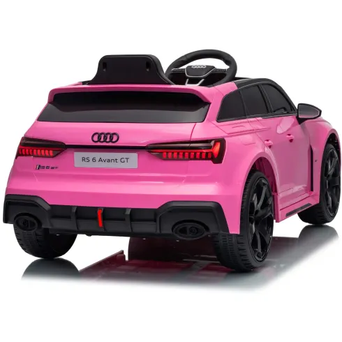 Auto Elettrica Bambini Audi RS6 GT Rosa 12V con LED Radiocomando