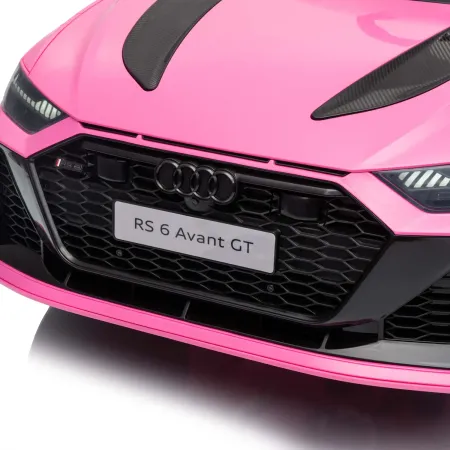 Auto Elettrica Bambini Audi RS6 GT Rosa 12V con LED Radiocomando