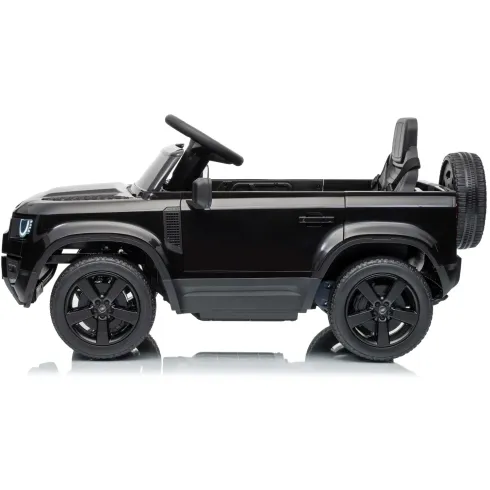 Defender Small Macchina Elettrica per Bambini 12V Nero MP3 Luci LED