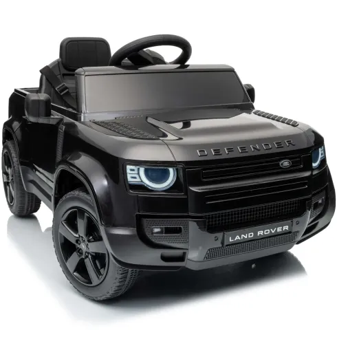 Defender Small Macchina Elettrica per Bambini 12V Nero MP3 Luci LED